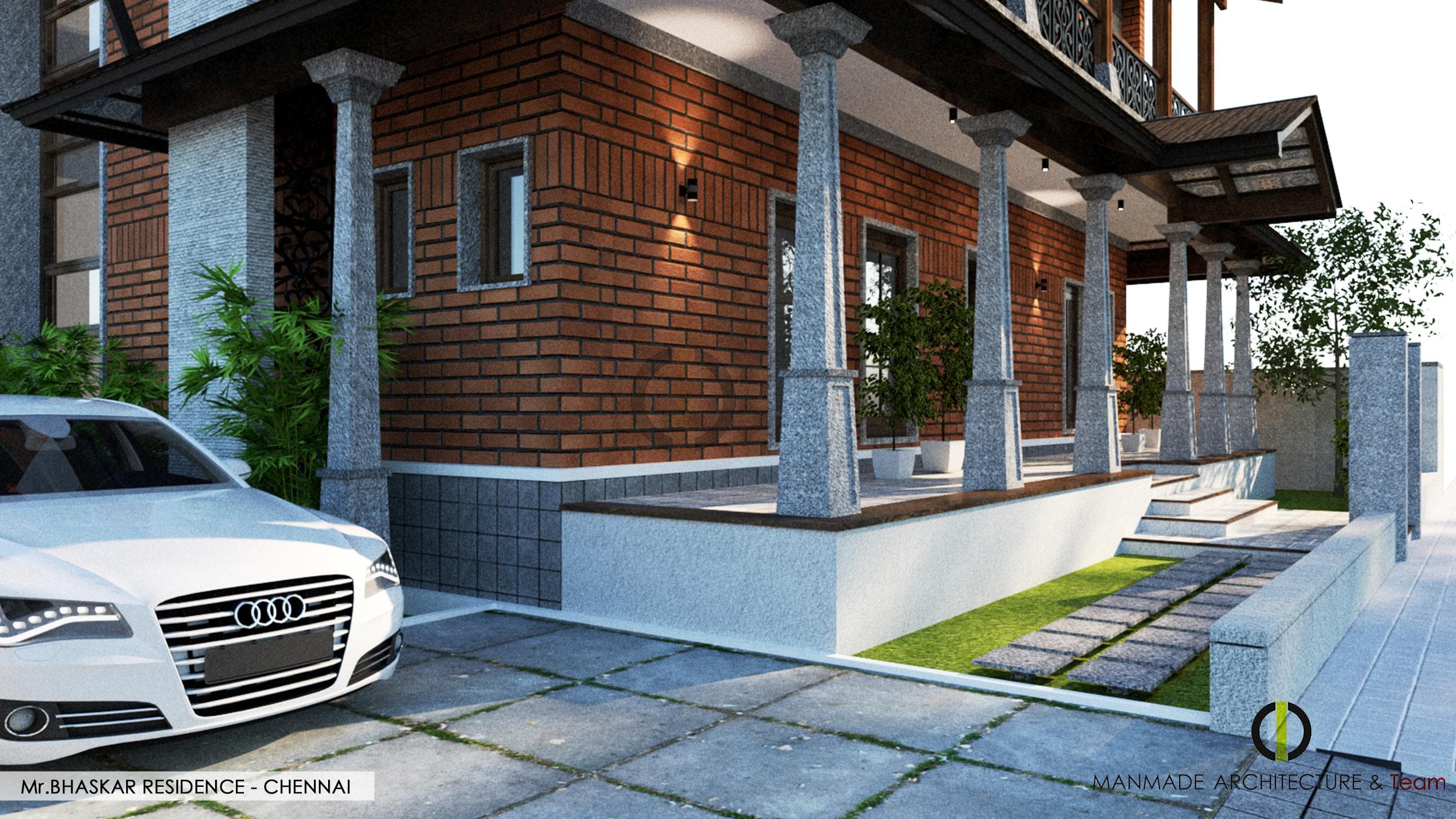 R3 Brick Courtyard Villa